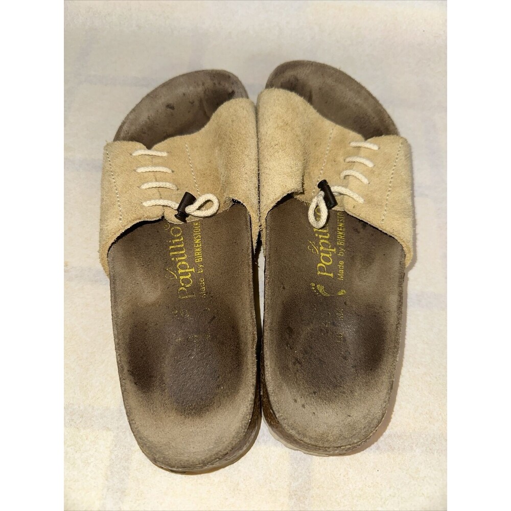 Birkenstock Papillio Masai Tan Suede Leather Slide Sandals Women
